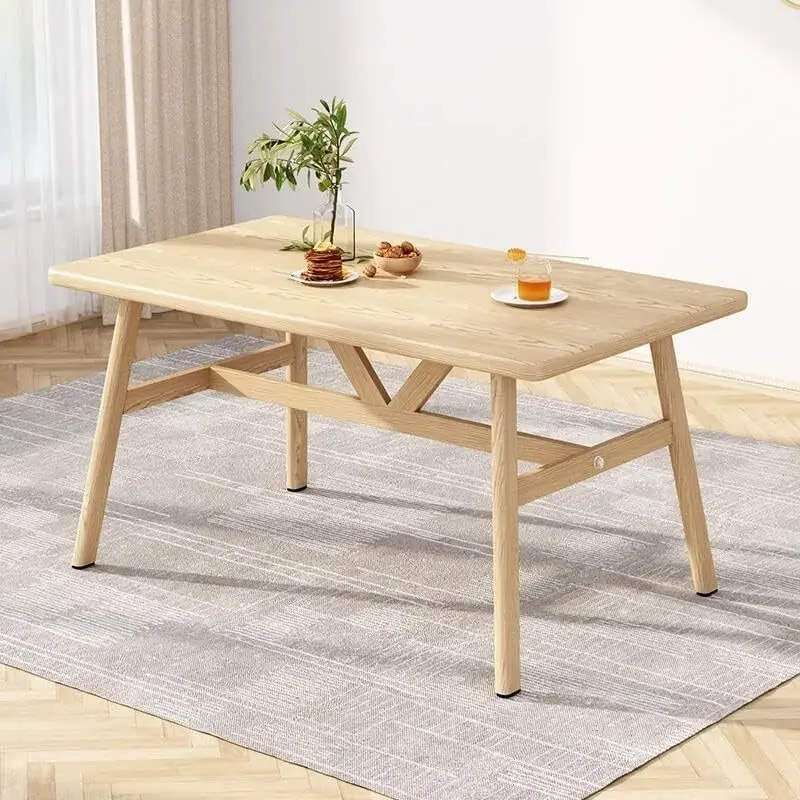 Apollo Wood and Steel Dining Table (Oak)