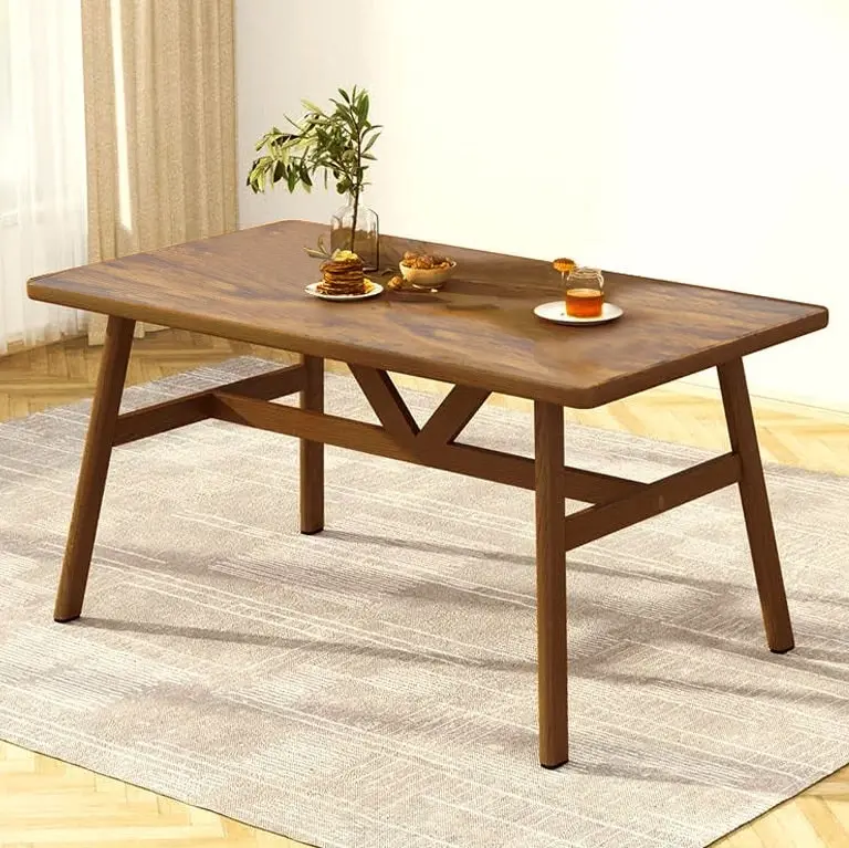 Apollo Wood and Steel Dining Table (Walnut)