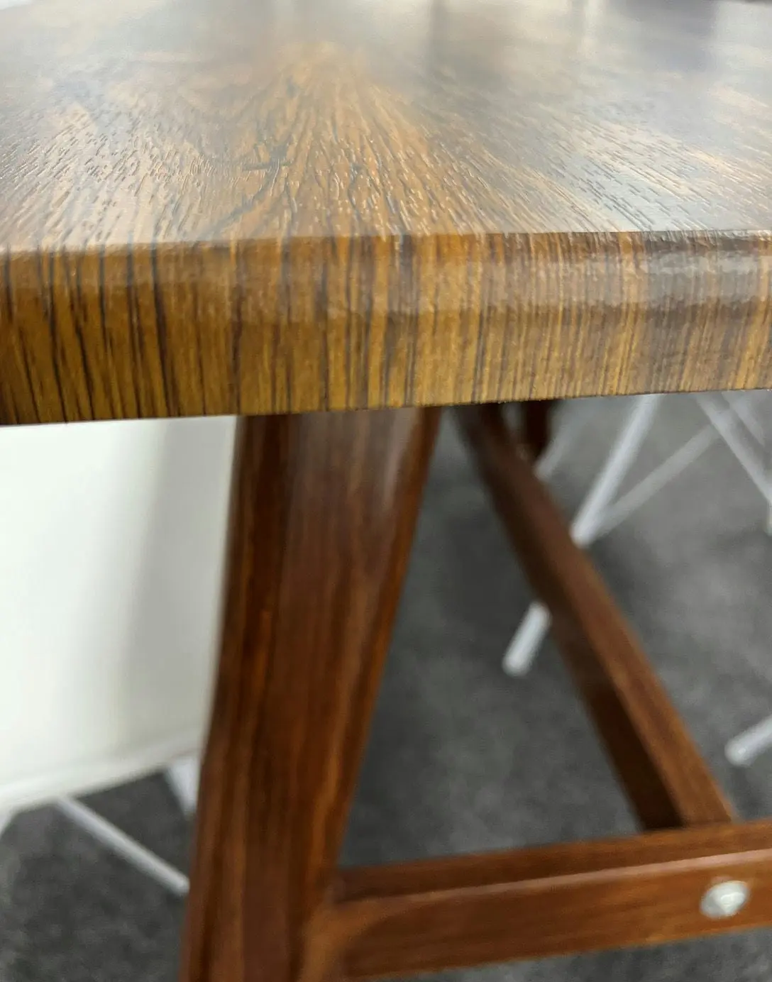 Apollo Wood and Steel Dining Table (Walnut)