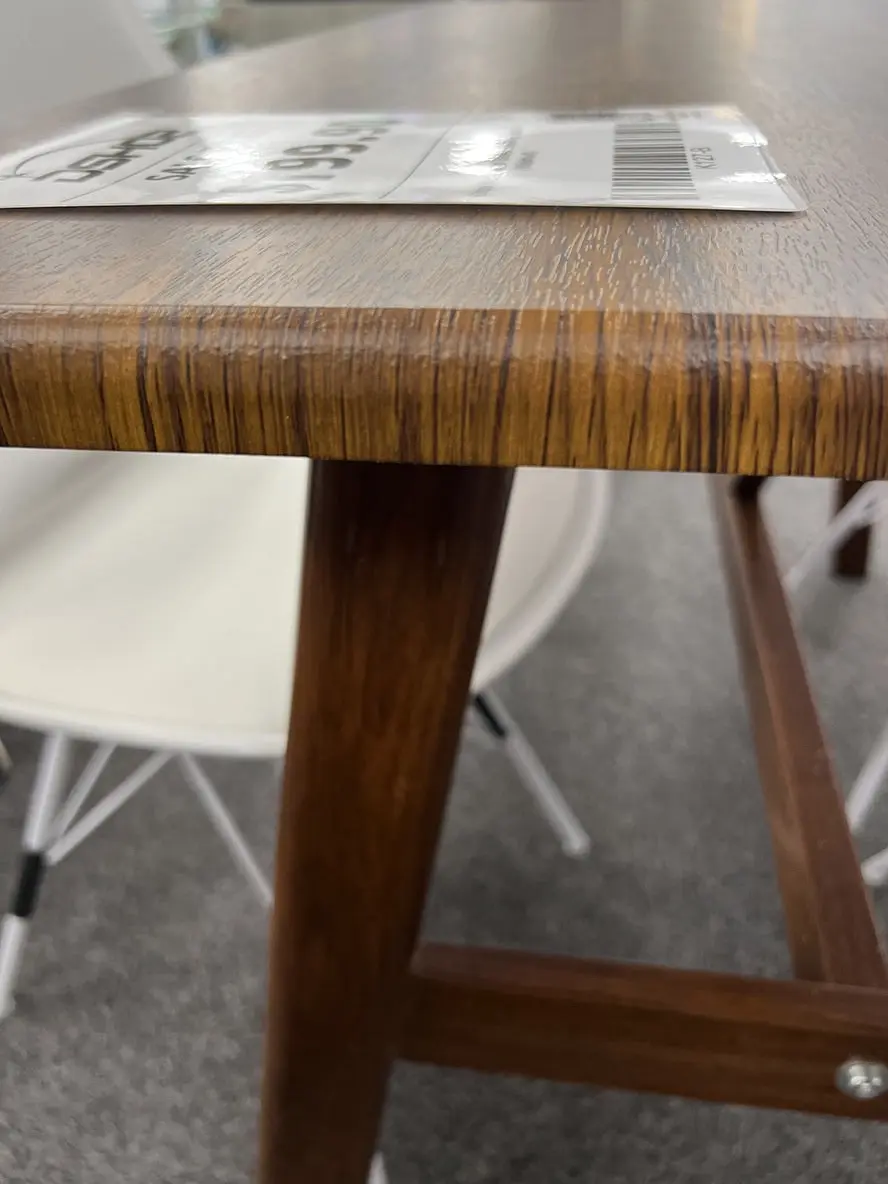 Apollo Wood and Steel Dining Table (Walnut)