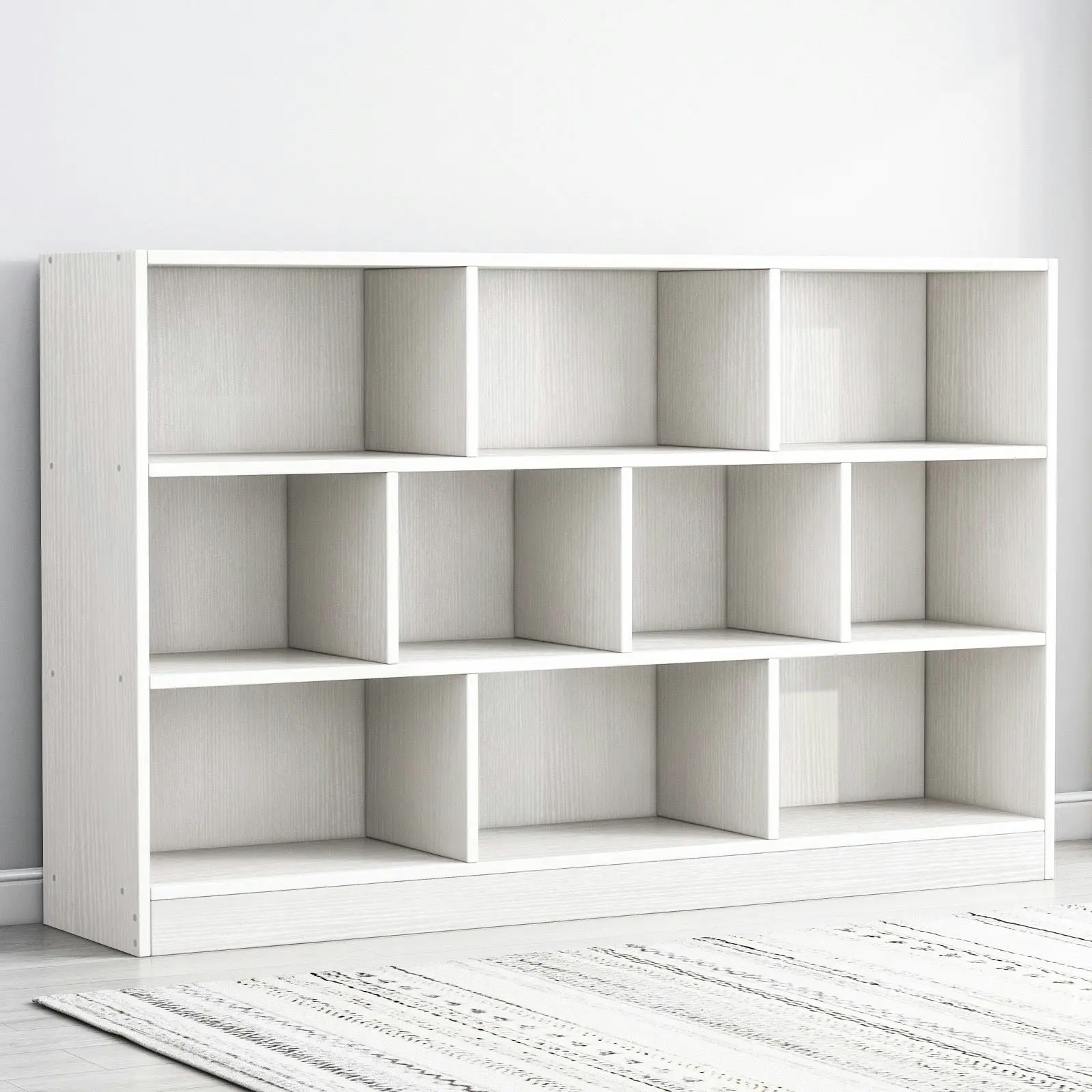 9 Shelving Insight Bookshelf Display Cabinet Bookcase Shelf Organiser (White)