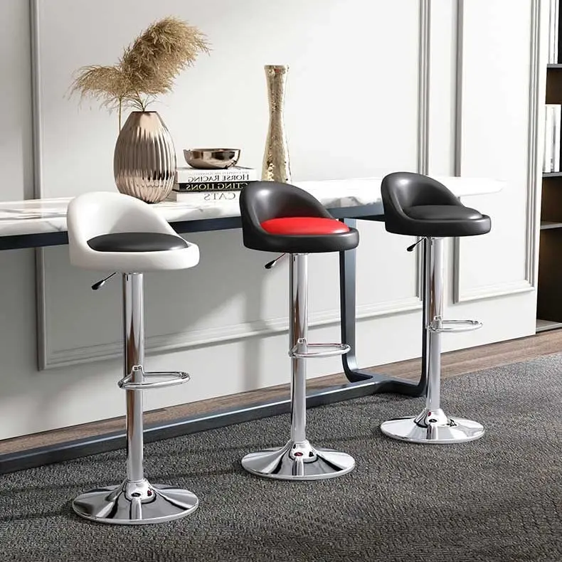 2 x Varossa PU Leather Bar Stools (White - Set of 2)