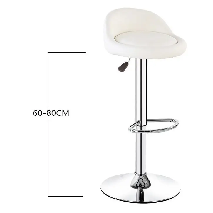 2 x Varossa PU Leather Bar Stools (White - Set of 2)