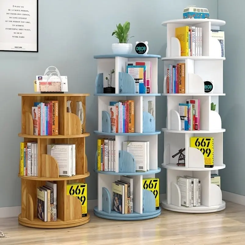 Sanctuary 360-degree Rotating 5 Tier Display Shelf Bookcase Organiser (White)