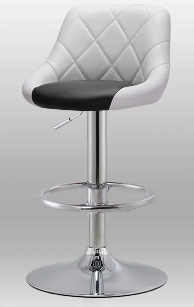 2 x Varossa Symphony High Back Bar Stools (Black Back & White Base)