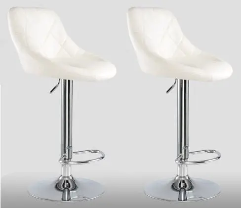 2 x Varossa Symphony High Back Bar Stools (White)