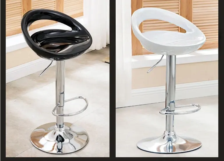 2 x Envy High Gloss Designer Bar Stools (WHITE - Set of 2)