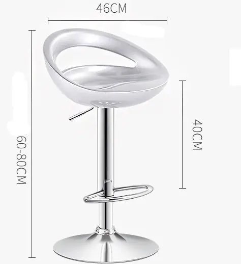 2 x Envy High Gloss Designer Bar Stools (WHITE - Set of 2)