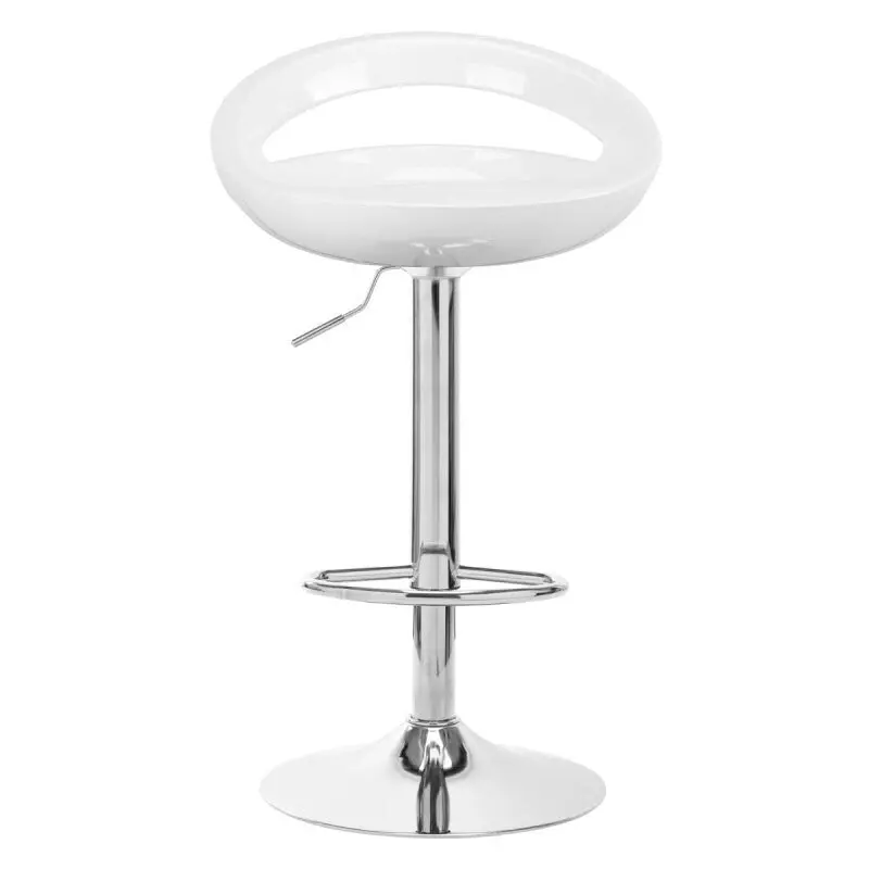 2 x Envy High Gloss Designer Bar Stools (WHITE - Set of 2)