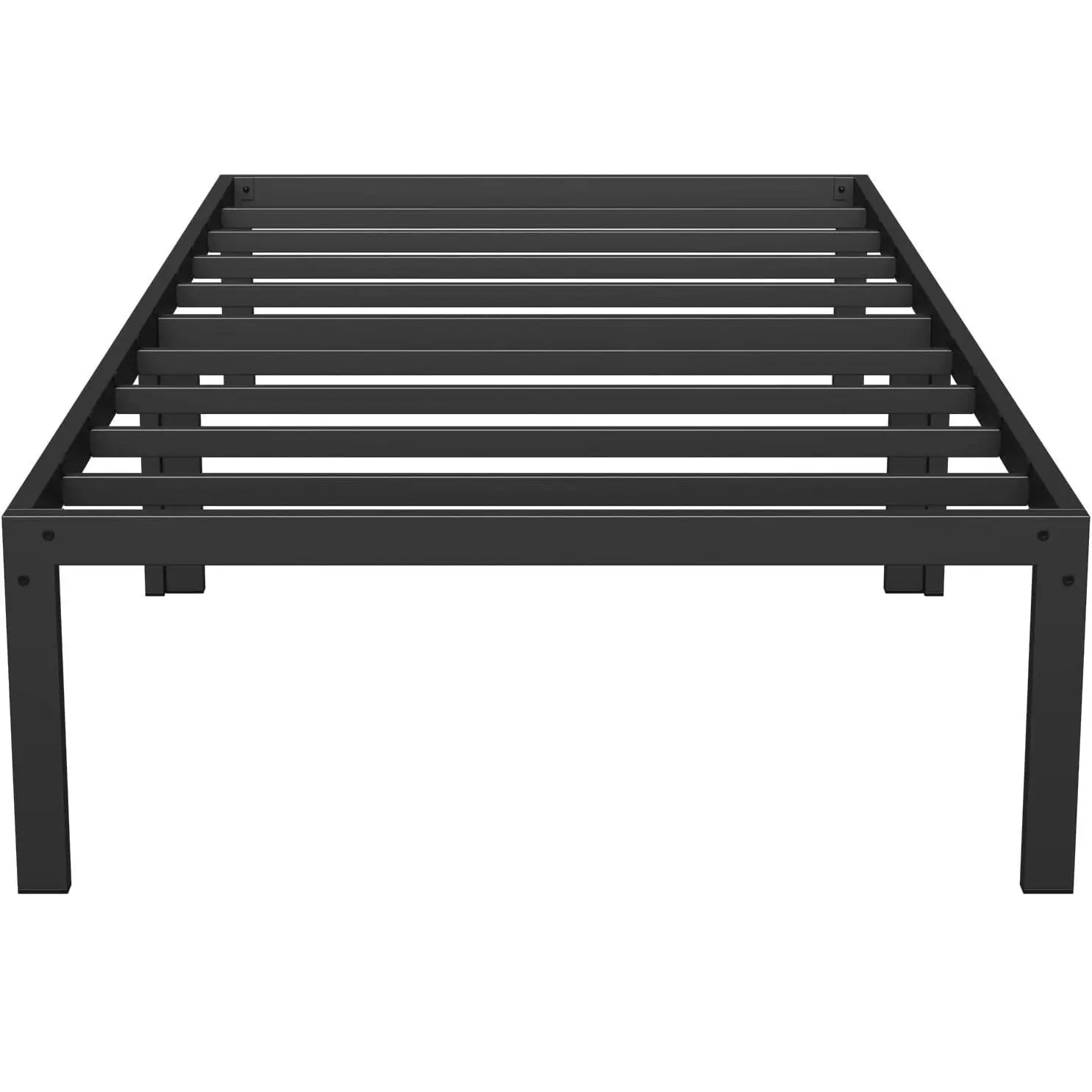 Titan Heavy Duty Metal Platform Bed Base Frame - Single Size, Black Steel