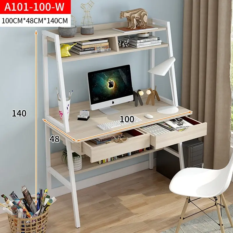 Liberty Computer Desk Workstation with Shelves & Drawers (White Oak)