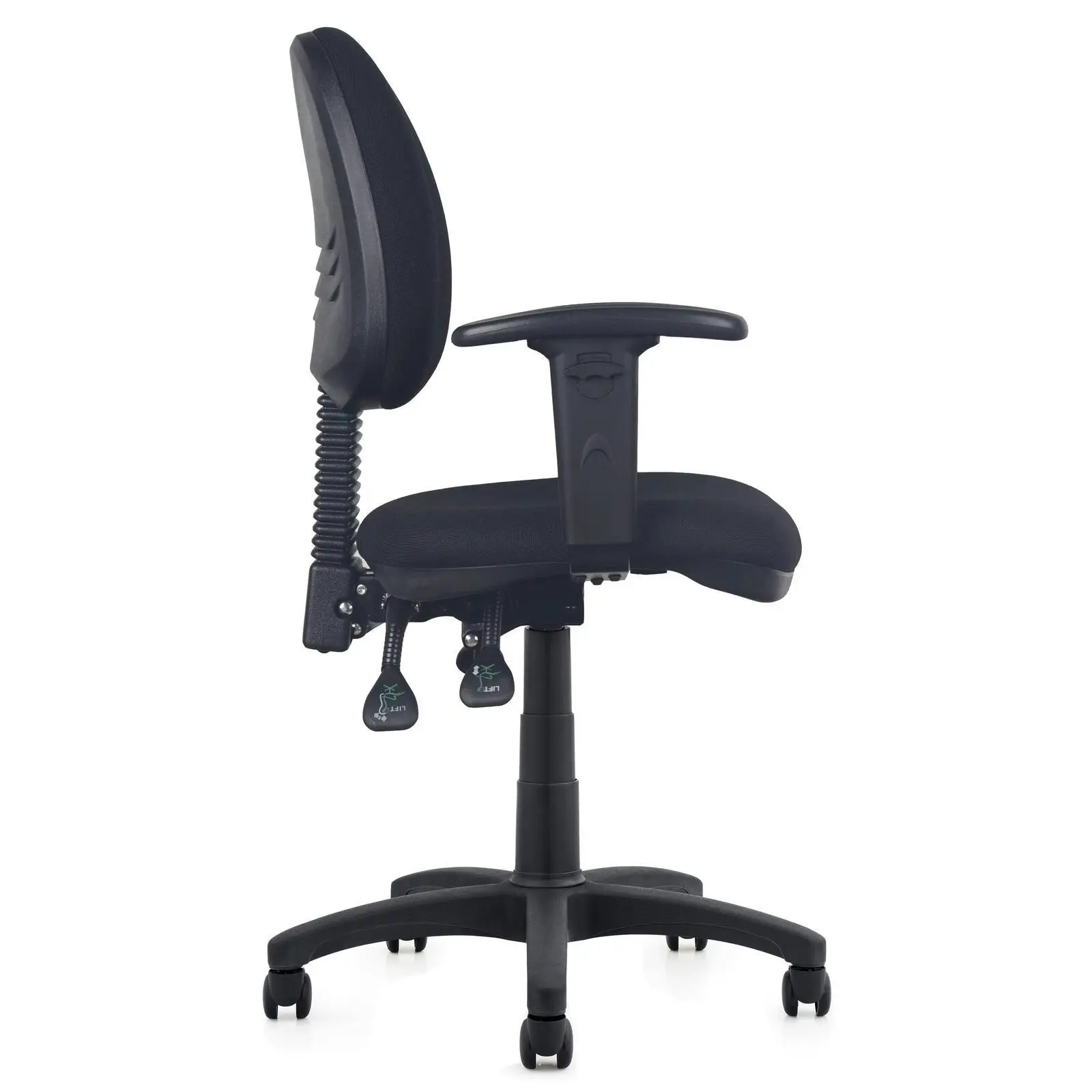 Advanced Premium Heavy Duty 3-Lever Fully Ergonomic Commercial Office Task Chair (Black)