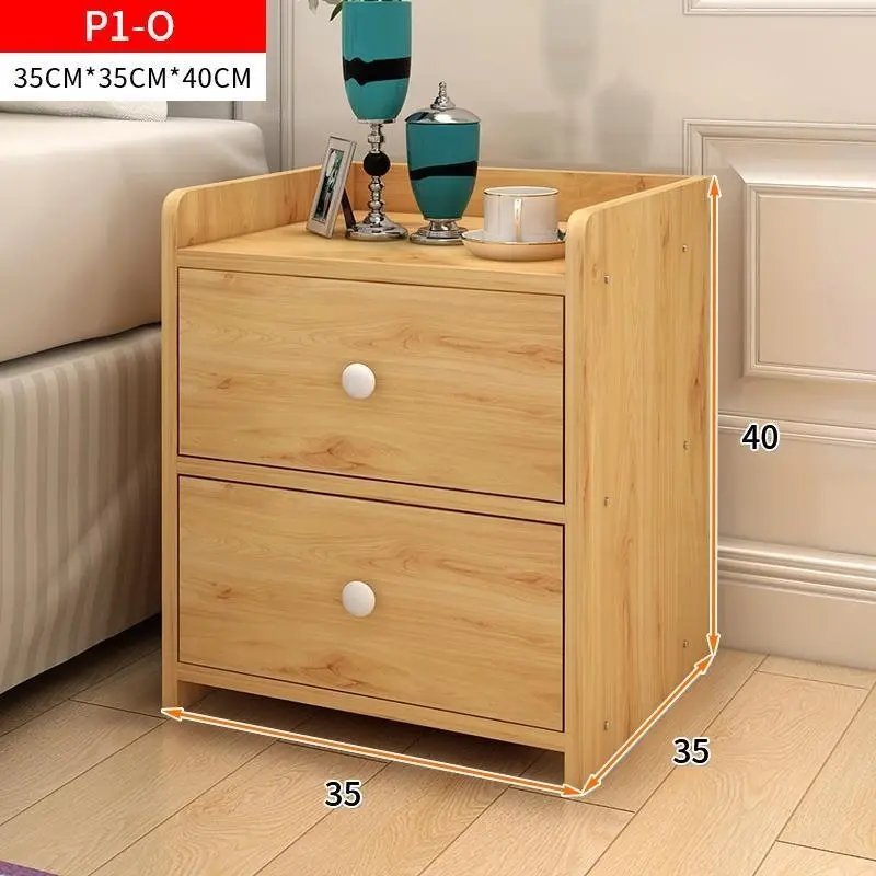 2 x Varossa Classic Bedside Table / Chest of Drawers (Natural Oak)