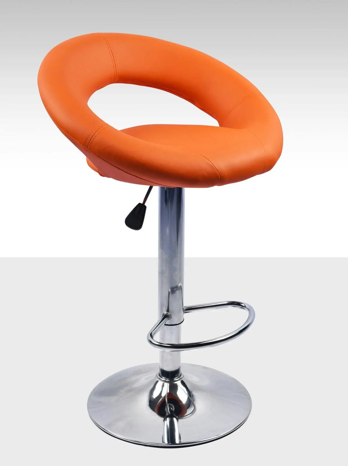 2 x Royal Designer Bar Stools Moon Chairs (Orange - Set of 2)