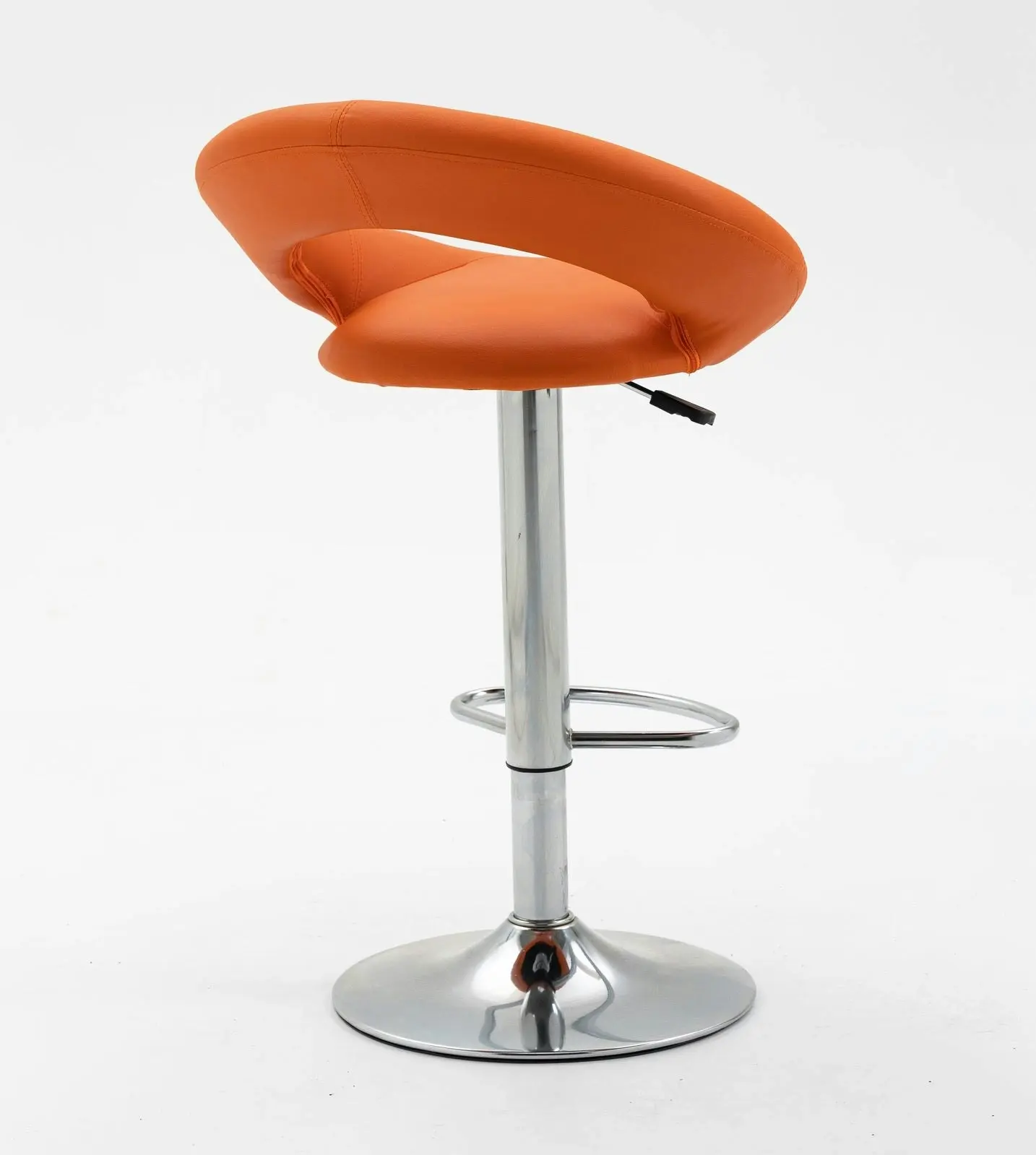 2 x Royal Designer Bar Stools Moon Chairs (Orange - Set of 2)