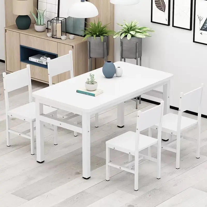 4 x Piece Set Bliss Wood & Steel Dining Chairs (White)