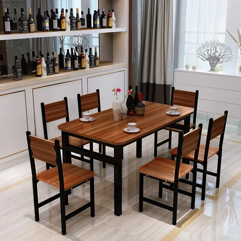 5-Piece Set Apollo Wood and Steel Dining Table & Folding Chairs (Walnut & Black) (Copy)