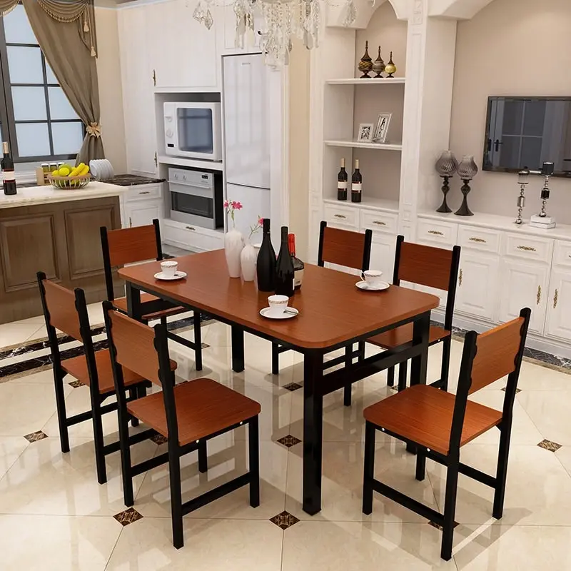 5-Piece Set Apollo Wood and Steel Dining Table & Folding Chairs (Walnut & Black) (Copy)