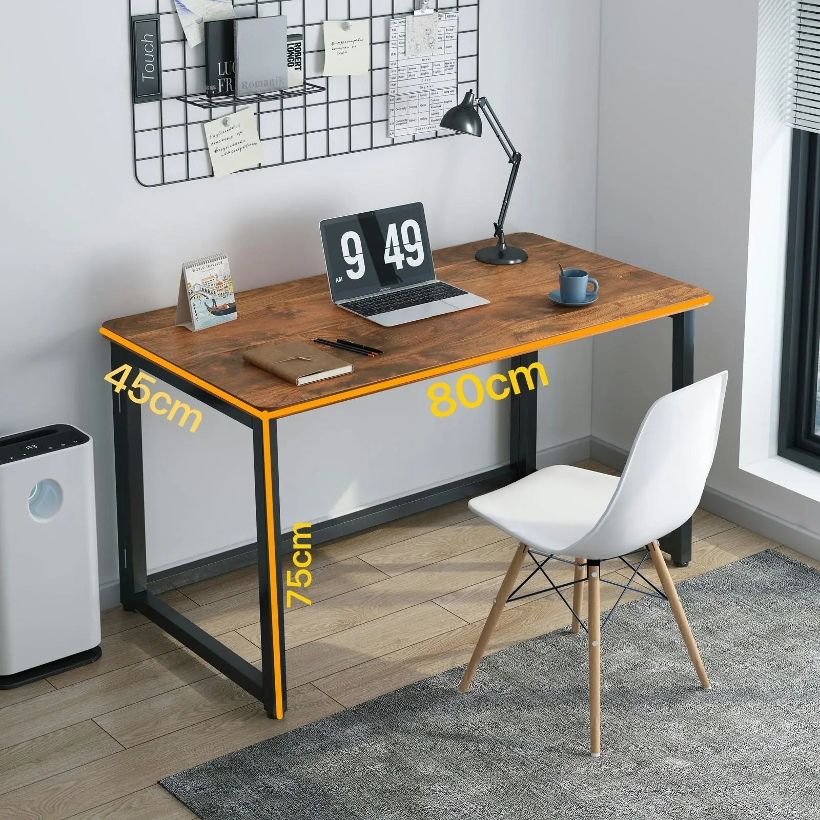 Wizard Folding Table Desk (Rustic Wood)