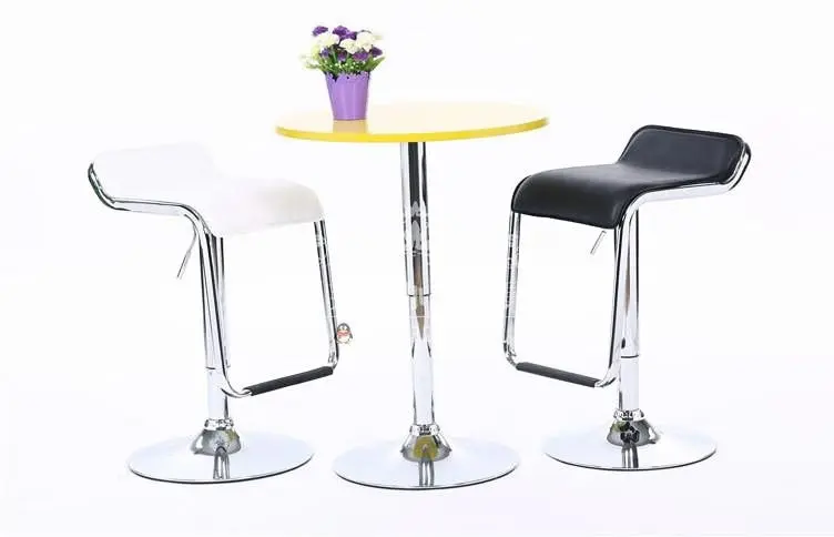 5 x Idol Deluxe Designer Faux Leather Chrome Bar Stools (White - Set of 5)