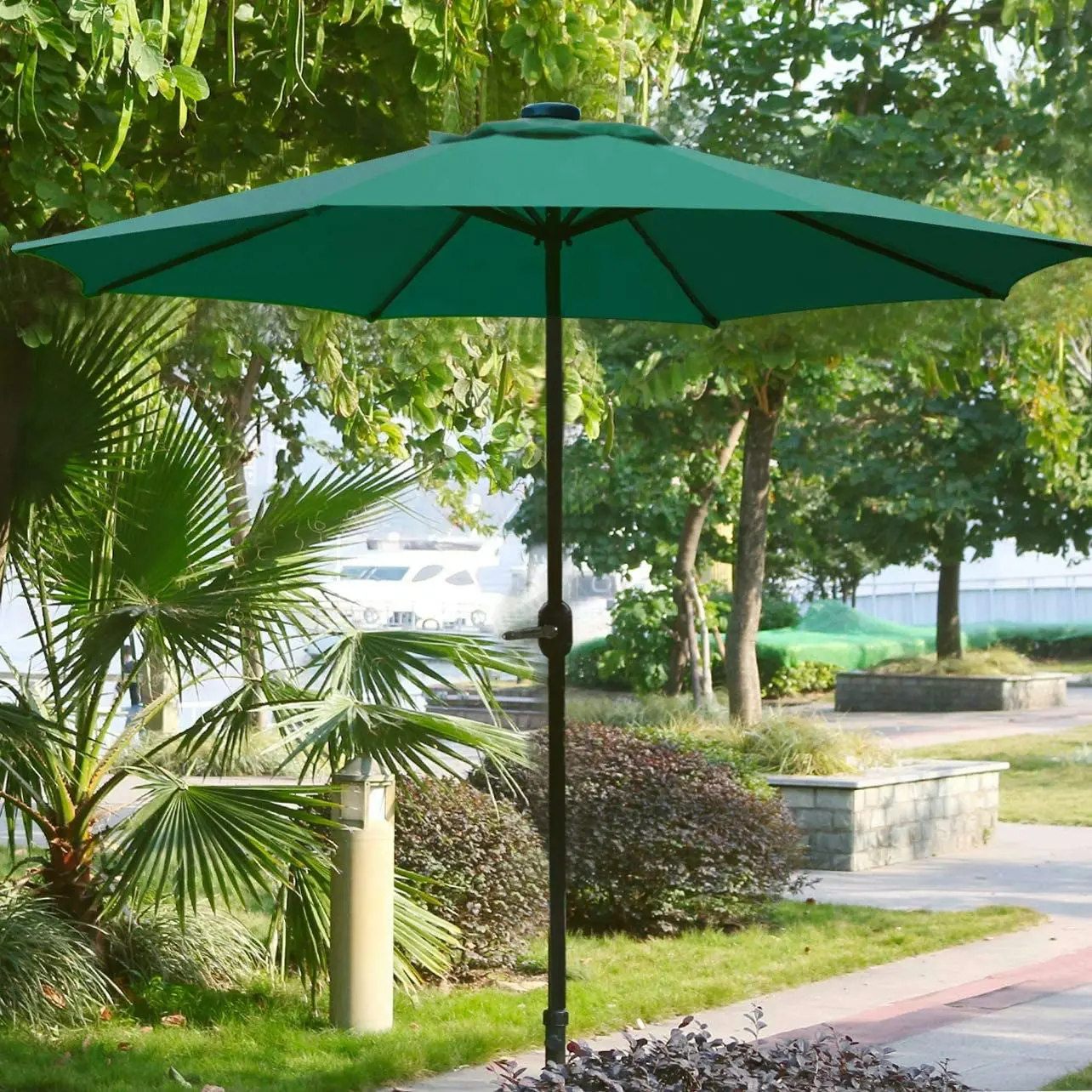 Alfresco 3m Steel Outdoor Garden Patio Market Umbrella (Green)