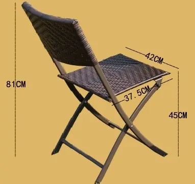 4 x Alfresco Rattan Wicker Folding Outdoor Chairs