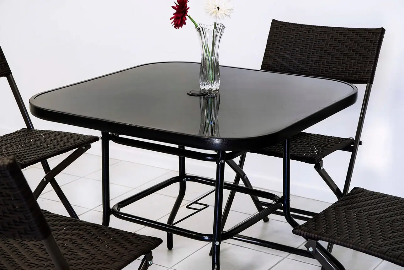 Alfresco 3 Piece Outdoor Setting (2 Rattan Chairs & Square Table)