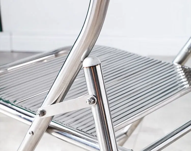 Set of 2 Superb Full 304 Stainless Steel Folding Chairs