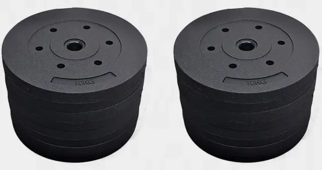 2 x 10kg Barbell Weight Plates Set 20kg Weights