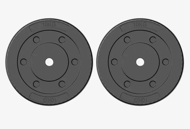 2 x 10kg Barbell Weight Plates Set 20kg Weights