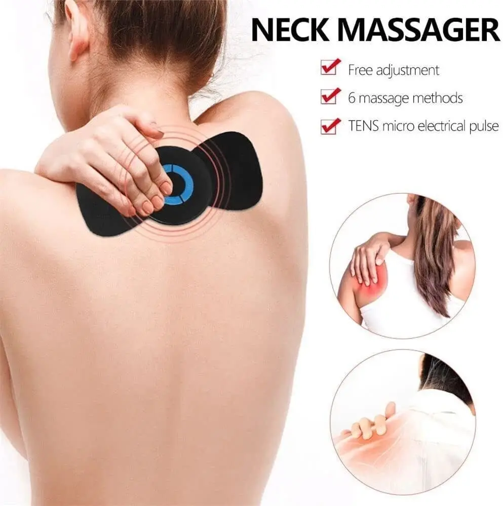 EMS Neck Massager Electromagnetic Wave Tens Cervical Vertebrae Pain Relief Device