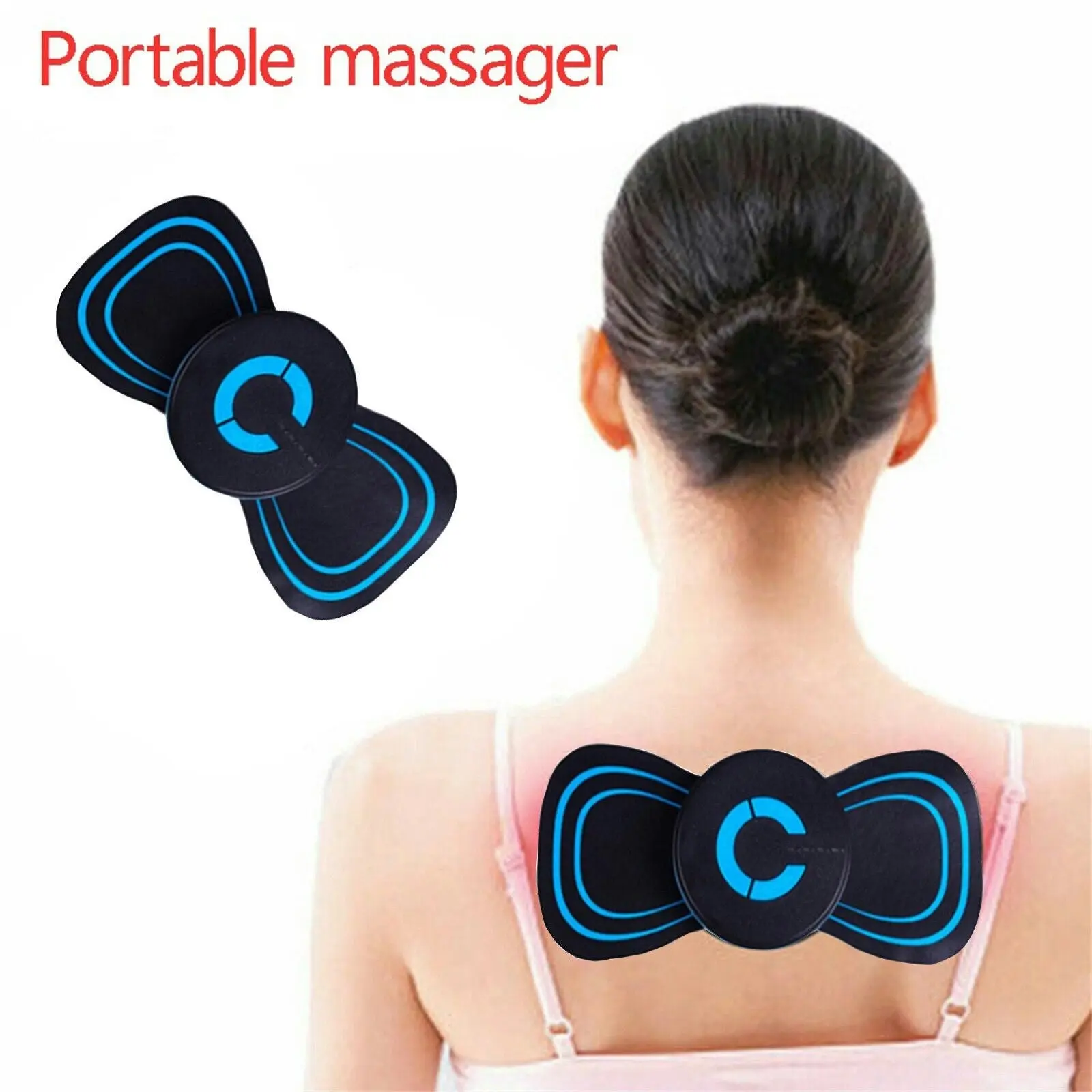 EMS Neck Massager Electromagnetic Wave Tens Cervical Vertebrae Pain Relief Device