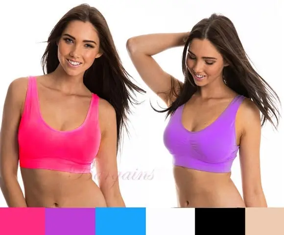 3 x Pack Seamless Sports Bras