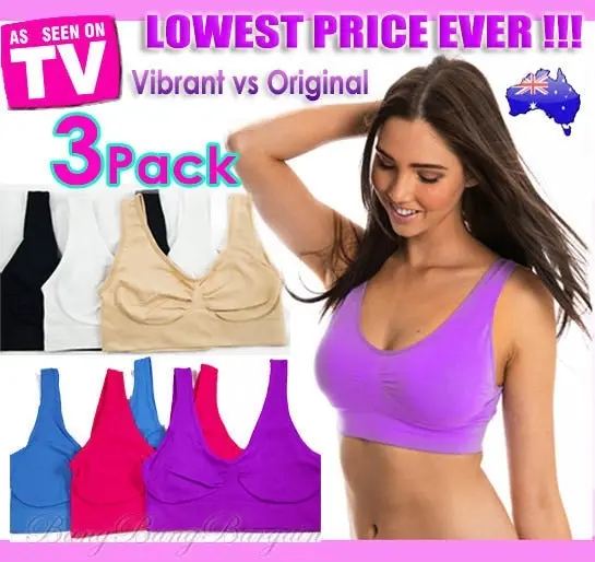 3 x Pack Seamless Sports Bras