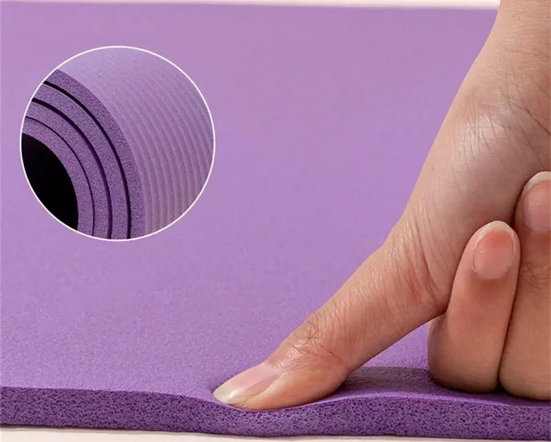 Health and Fitness Extra Thick Yoga Mat 8mm (Purple)