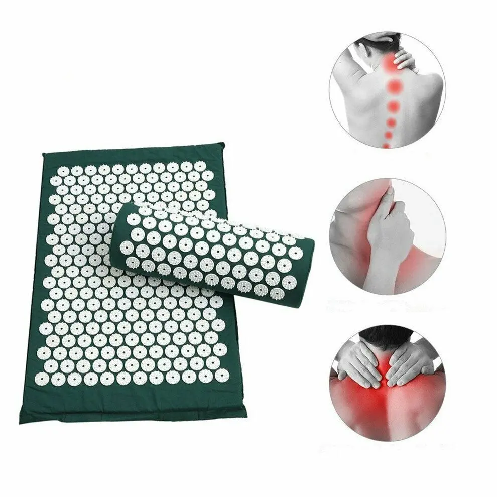 Acupressure Mat Massage Yoga Bed Cushion & Pillow Set