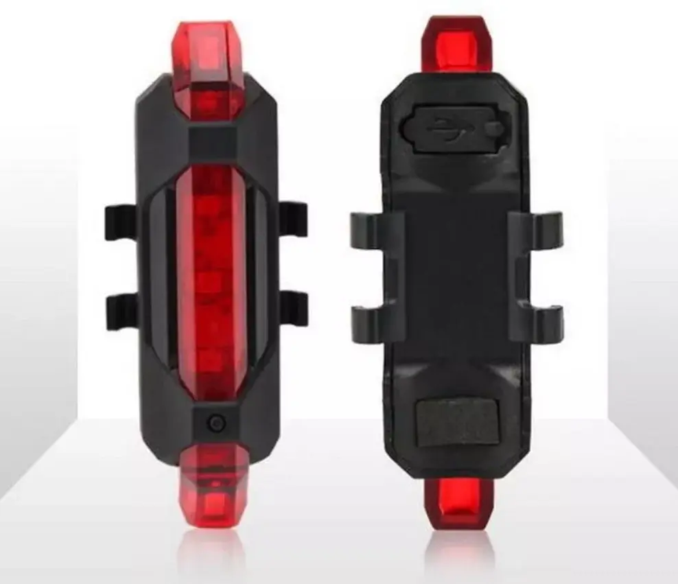 USB Rechargeable LED Bike Tail Light Cycling Safety Accessory Bicycle Lamp