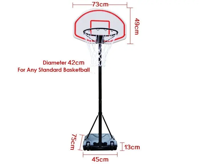 Heavy Duty Steel Portable Basketball Hoop System (Height Adjustable 2 - 2.5m)