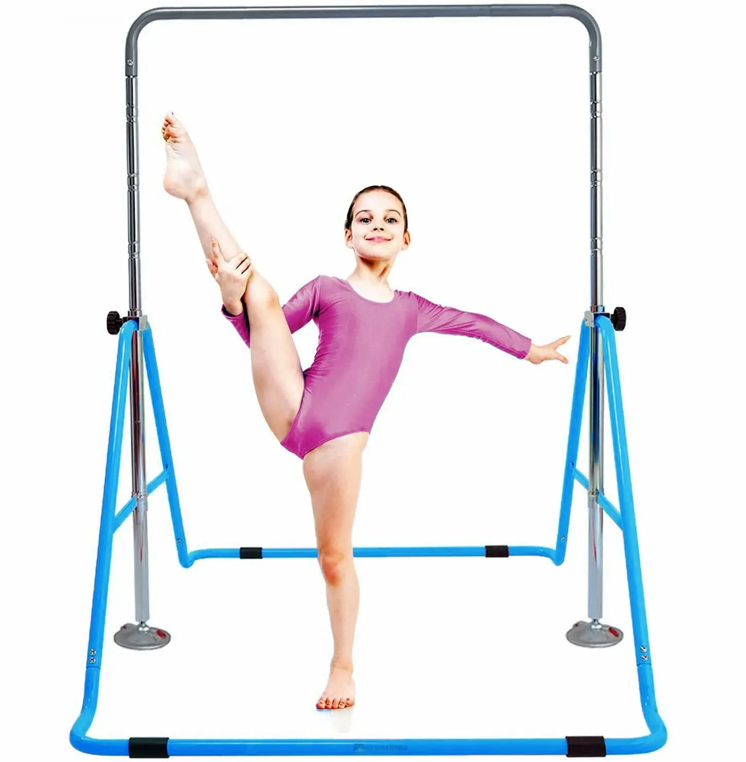 Gymnastics Training Bar Kids Gym Adjustable Horizontal Pull Up Station