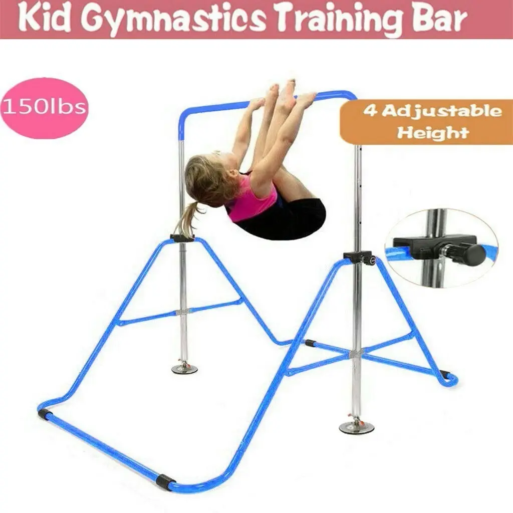 Gymnastics Training Bar Kids Gym Adjustable Horizontal Pull Up Station