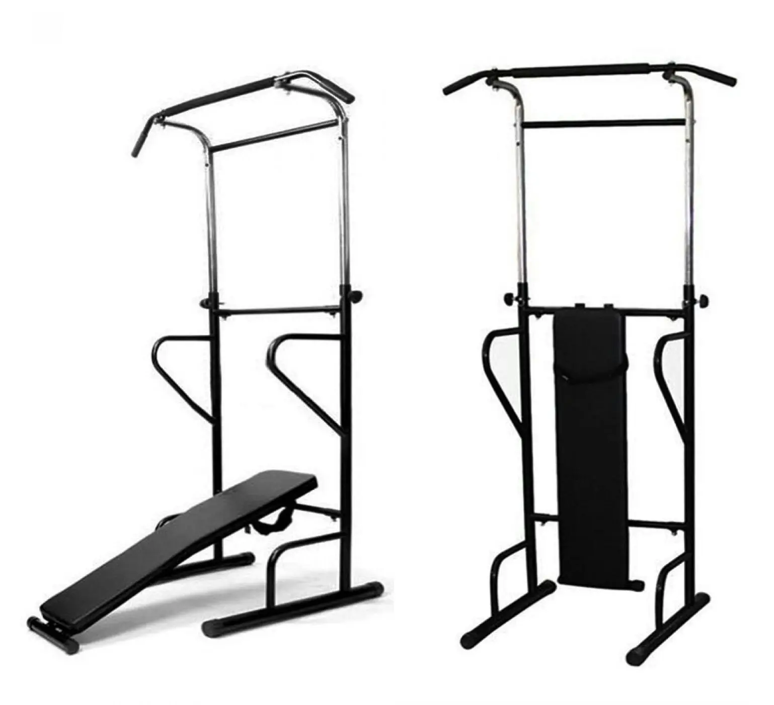 Multifunction Power Tower Home Gym Dip Bar Exercise Bench Pull Up Stand Fitness Station