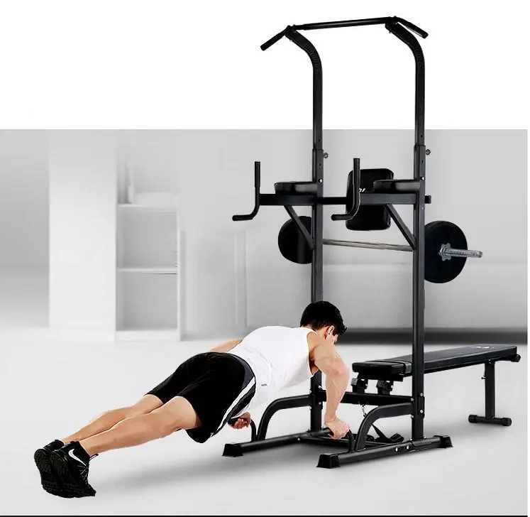 Multifunction Heavy Duty Home Gym Power Tower Dip Bar Stand & Weight Bench