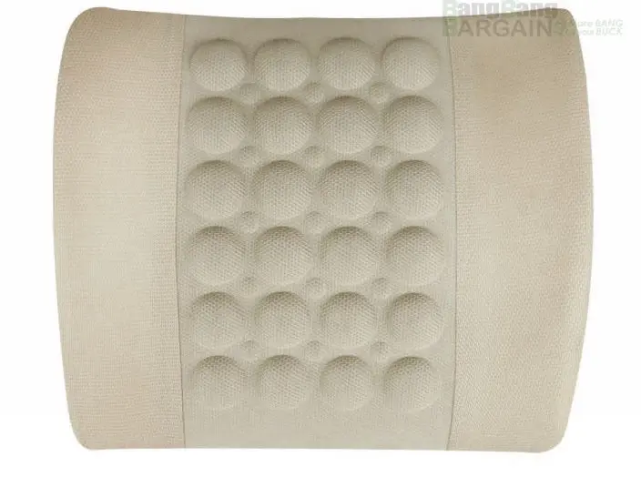 Turbo Vibration Electric Car Back Massage Cushion 12V (Beige)