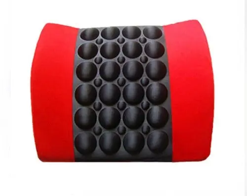 Turbo Vibration Electric Car Back Massage Cushion 12V (Red & Black)