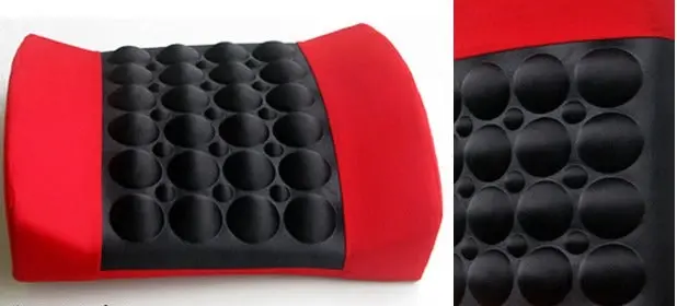 Turbo Vibration Electric Car Back Massage Cushion 12V (Red & Black)