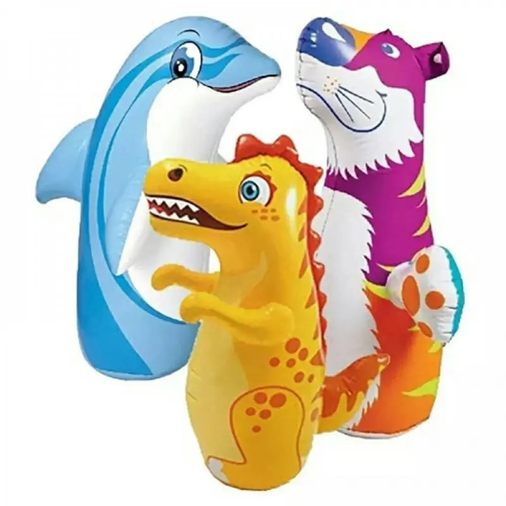 Intex Inflatable Animal Toy 3D Bop Bag (Blue Dolphin)