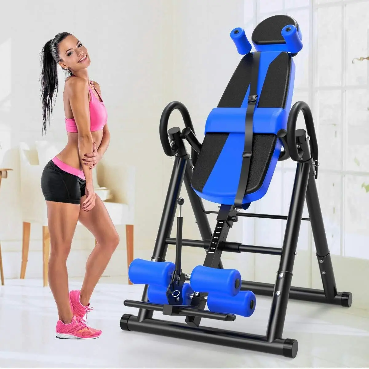 Fitplus Gravity Heavy Duty Inversion Table Machine (Blue)