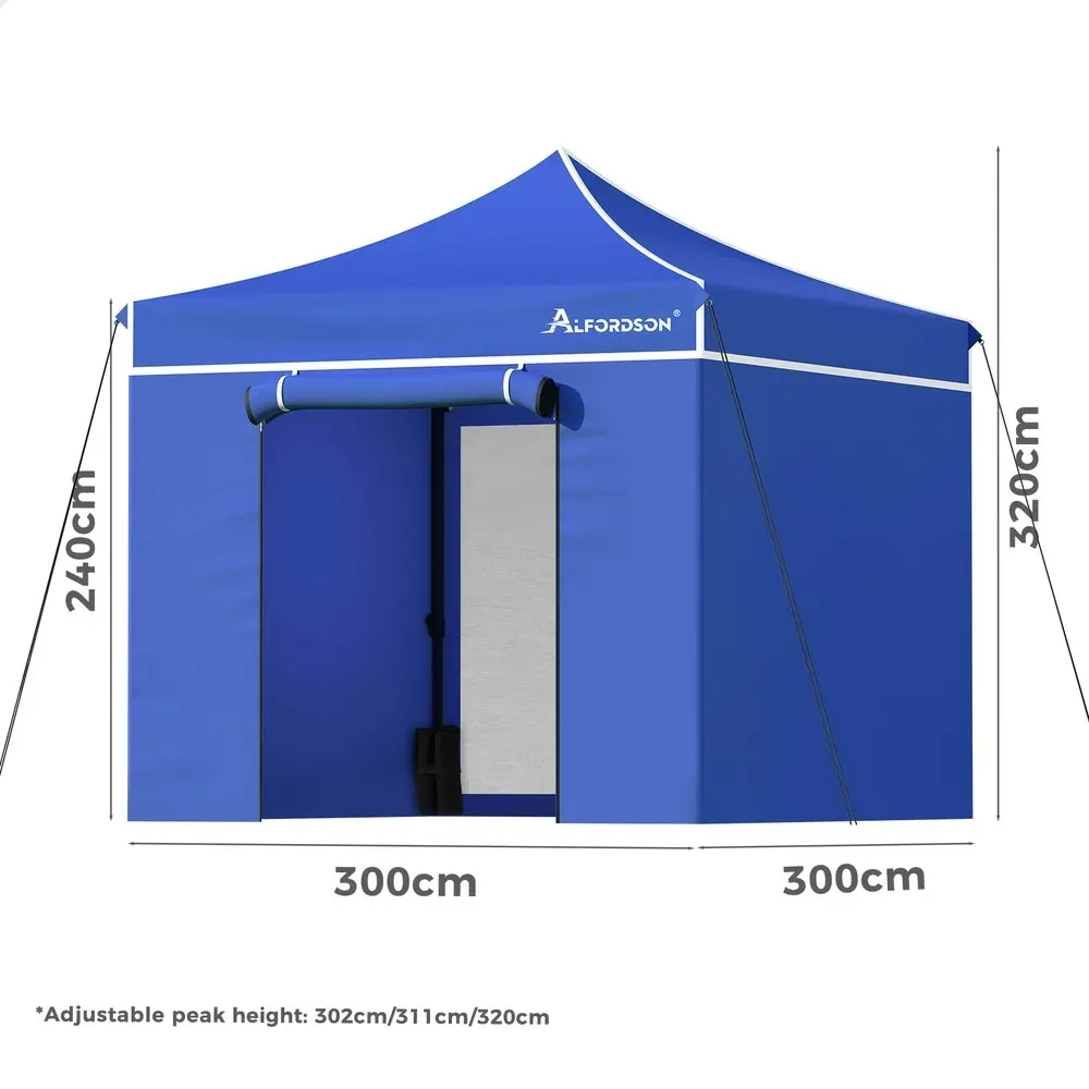 Alfordson Gazebo 3x3 Pop Up Marquee Blue