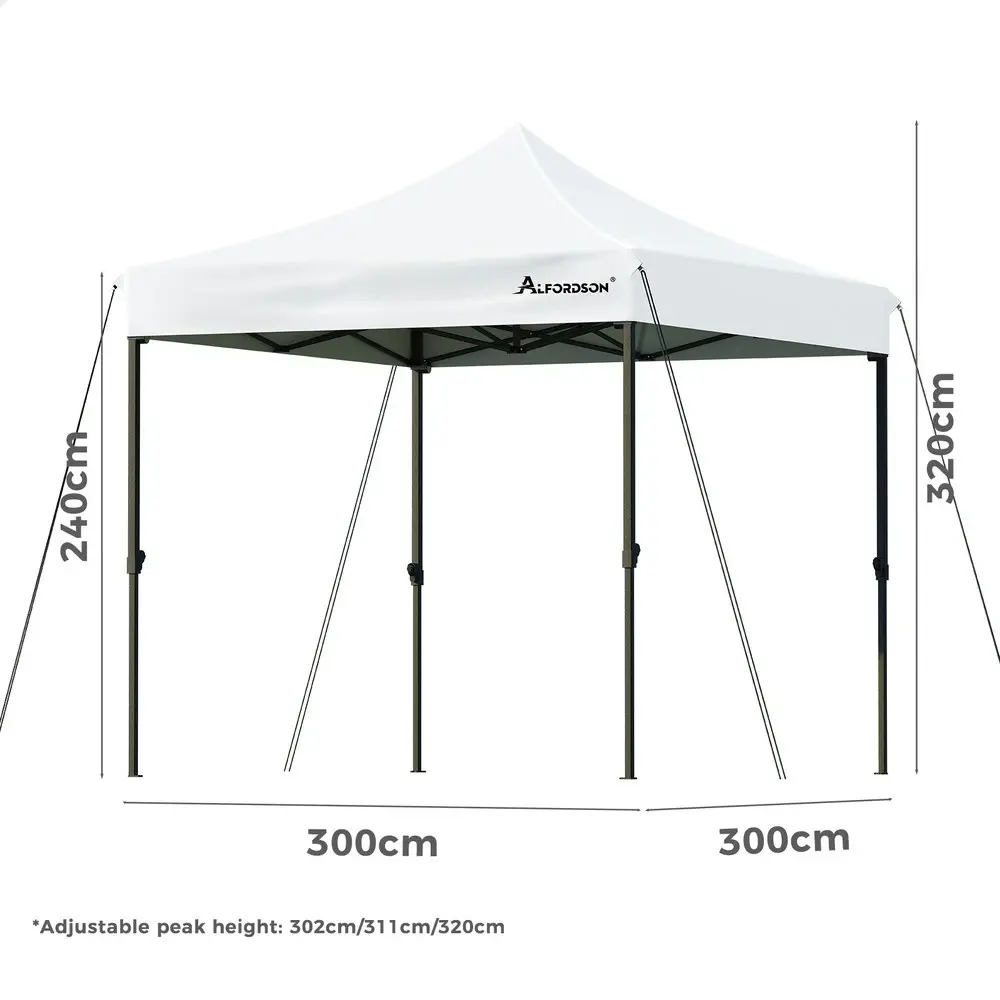 Alfordson Gazebo 3x3 Pop Up Tent Wedding Canopy White