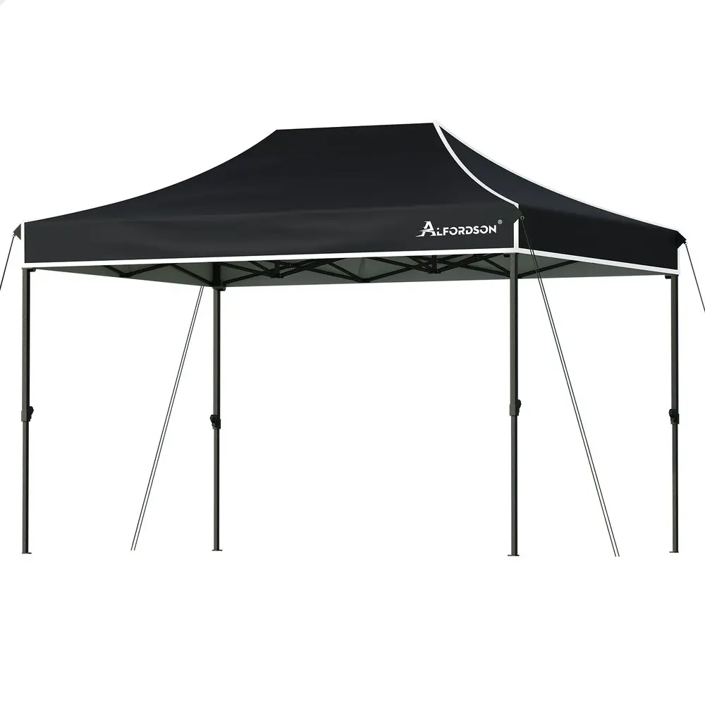 Alfordson Gazebo 3x4.5 Pop Up Tent Wedding Canopy Black